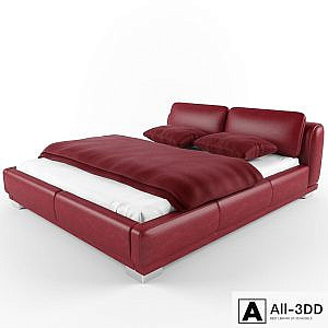 Red Leather Bed