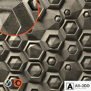 3D panel - hxf-04 Exagon - by Elija Porter