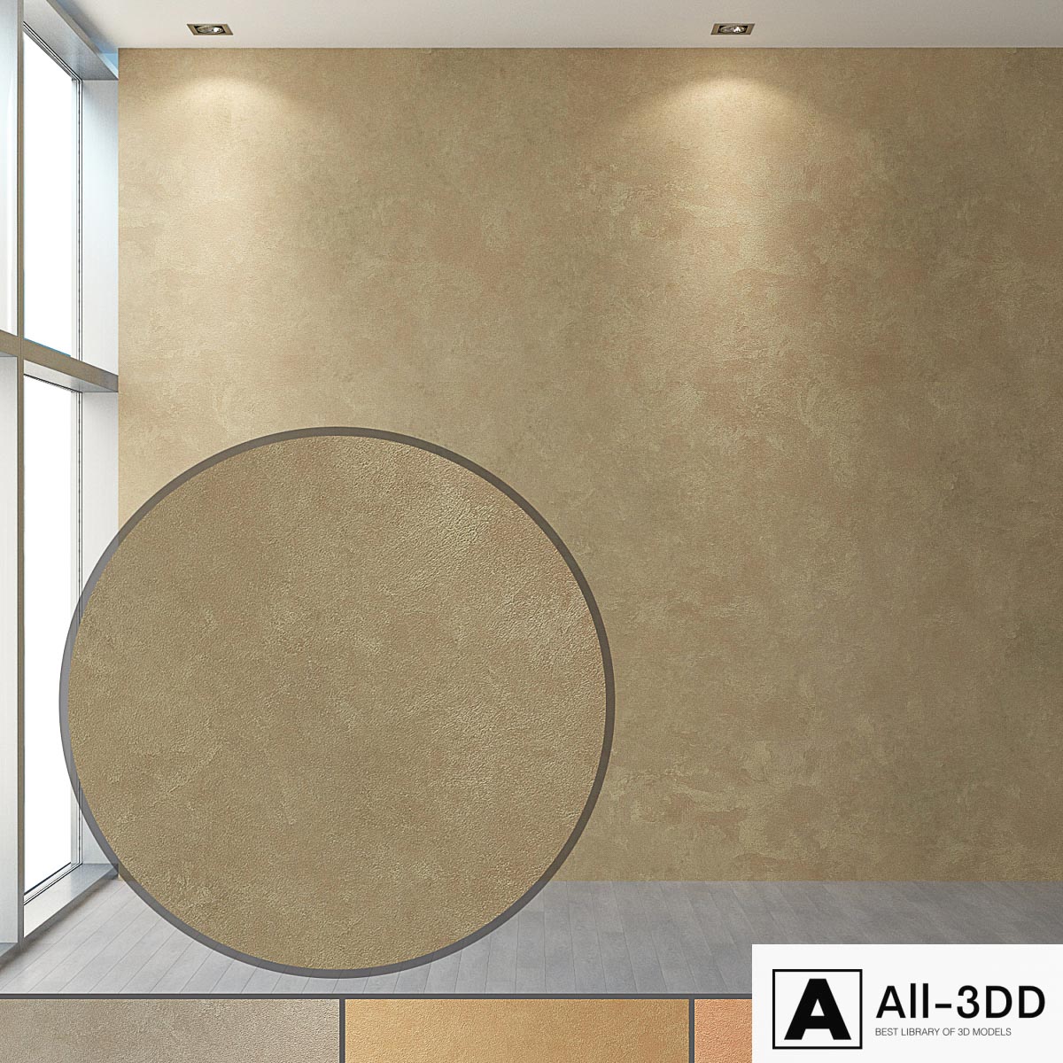 Set of decorative plaster_4 modern interior 3D model Set of decorative plaster_4