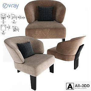 Minotti Creed Small Armchair