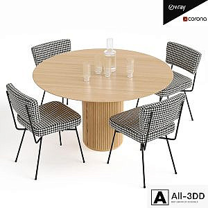 Elettra Chair and Palais Royal dining table