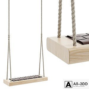 Indoor rope swing hanging chair