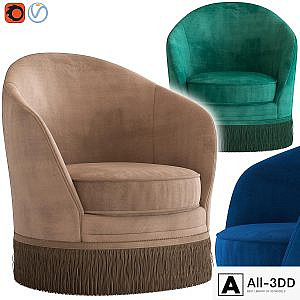Globewest Kennedy Fringed Armchair