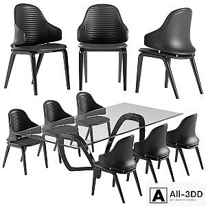 Reflex Vela chair Segno table set