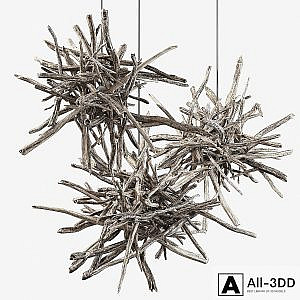Branch decor lamp n1 / Lamps from branches