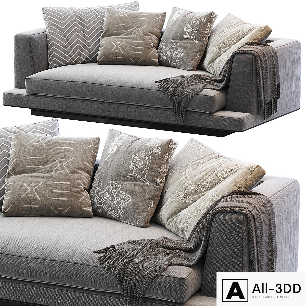 Aurae maxalto sofa modern interior 3D model Aurae maxalto sofa