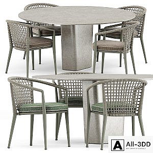 Erica 19 chair by bebitalia and Tao dining table by Tribu