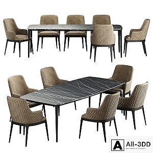 Poliform HENRY Table EDNA Chair