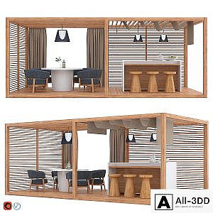 Garden Gazebo Zen Light Double by Exteta