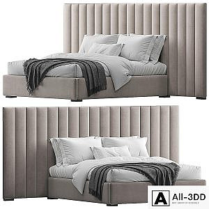 RH Modena Vertical Channel Extended Platform Bed