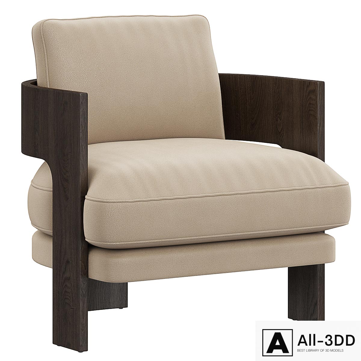 Restoration Hardware Milo Baughman Model 1948 modern interior 3D model Restoration Hardware Milo Baughman Model 1948