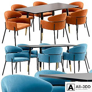 Dining chair Alexia and table Chalawan