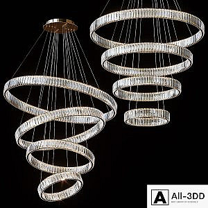 Cascading pendant chandeliers BERTOLDA CAS by lampatron ⌀ 100cm ⌀ 80cm ⌀ 60cm ⌀ 40cm