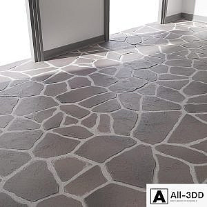 02 Slate Floor Stone | PBR | 4K | PNG | Seamless