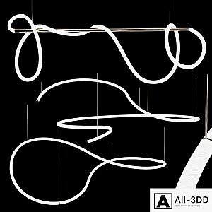 3 LED pendant lamps (OPAL SHAPE_SQUIGGLE H4_SQUIGGLE H5)| 3lights |