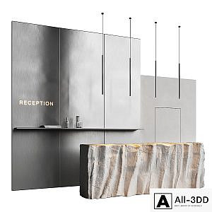 Reception desk natural rock