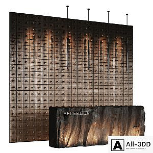 Reception desk natural rock 2