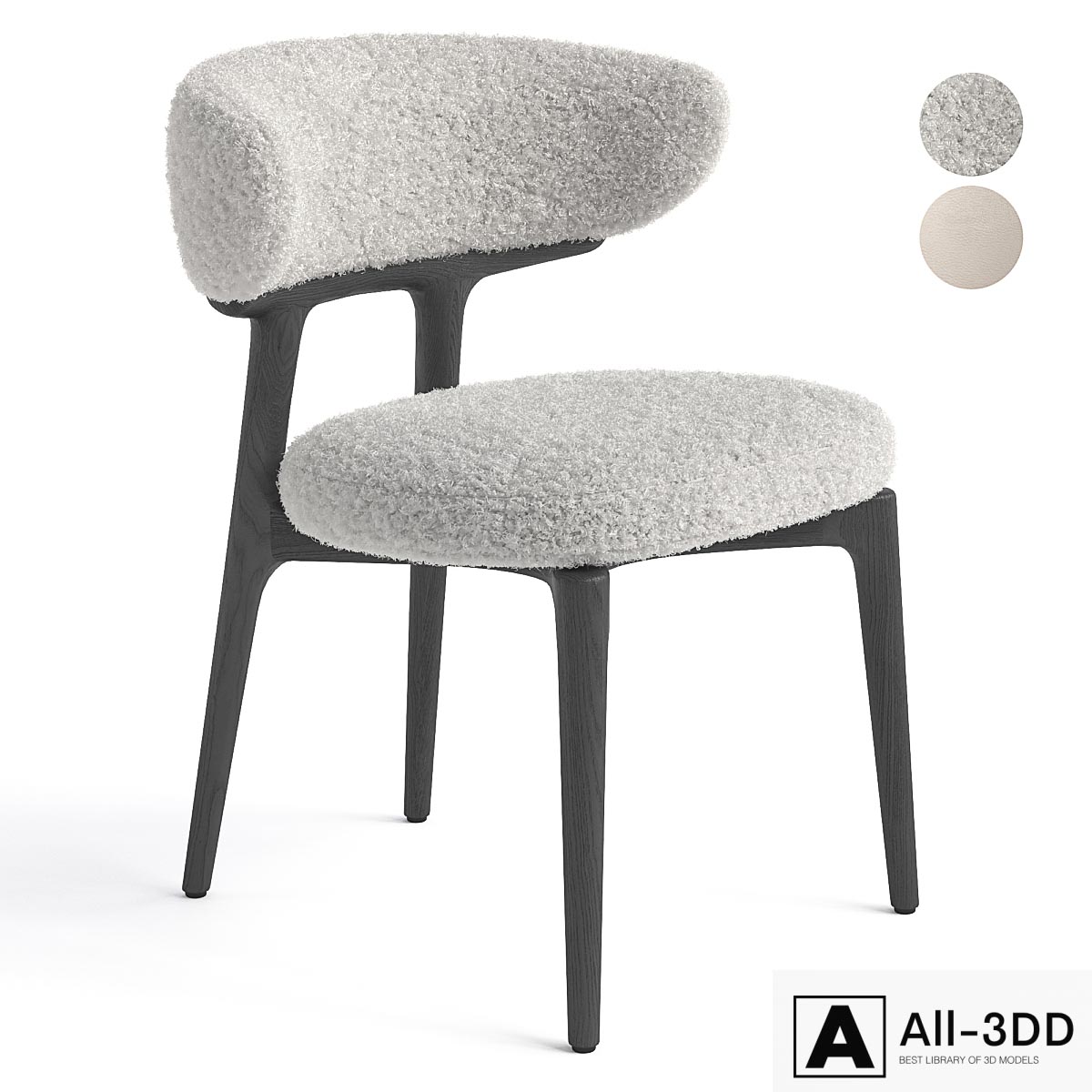 Baxter Clotilde chair modern interior 3D model Baxter Clotilde chair