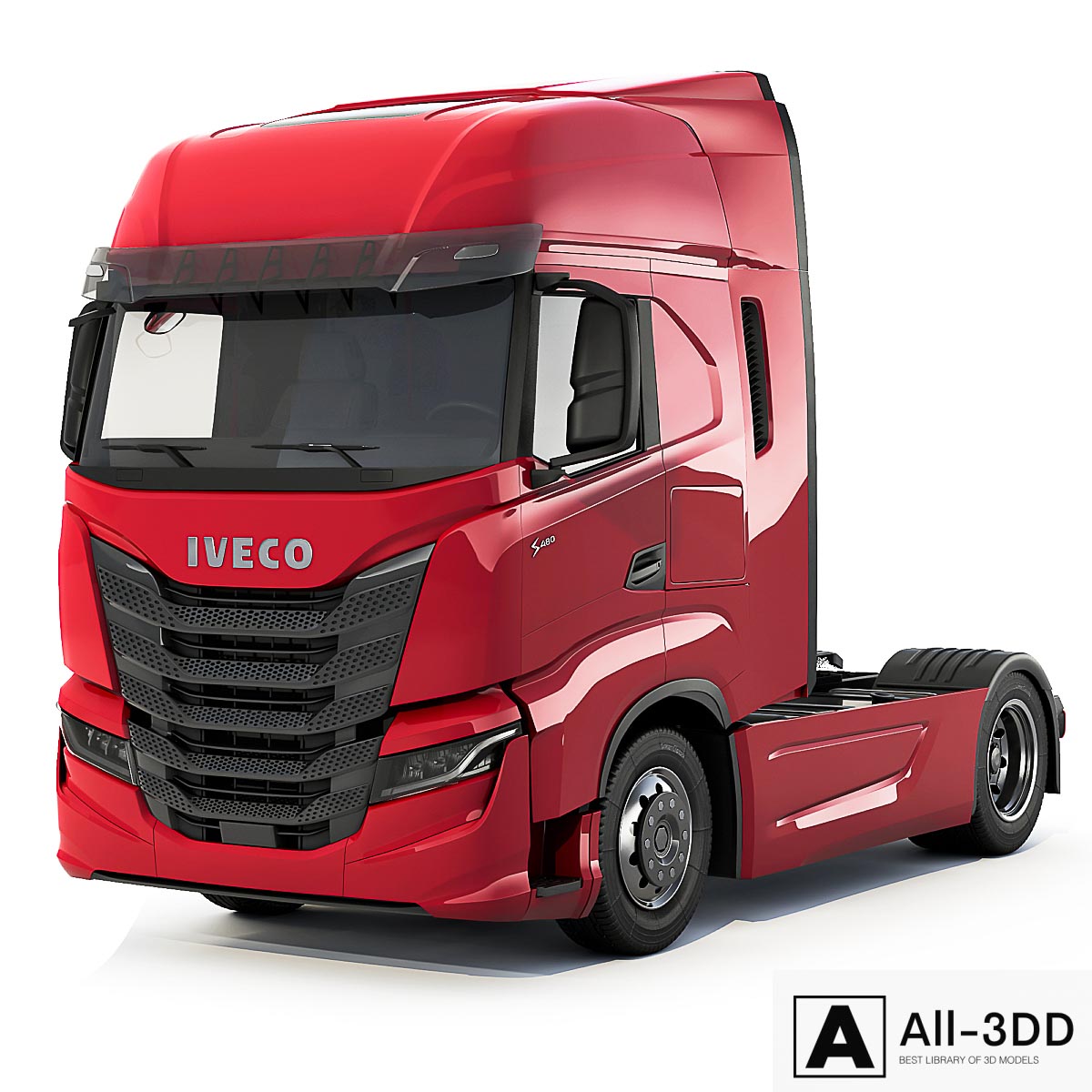 Iveco S-Way 2020 modern interior 3D model Iveco S-Way 2020