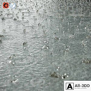 Splashes of raindrops