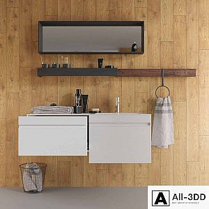 A set of furniture Porcelanosa Dess borax brillo