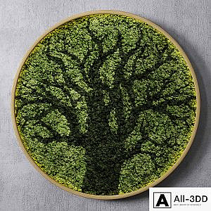 Moss wall tree