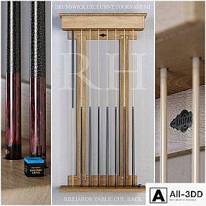 RH Brunswick exclusive tournament billiards cue rack