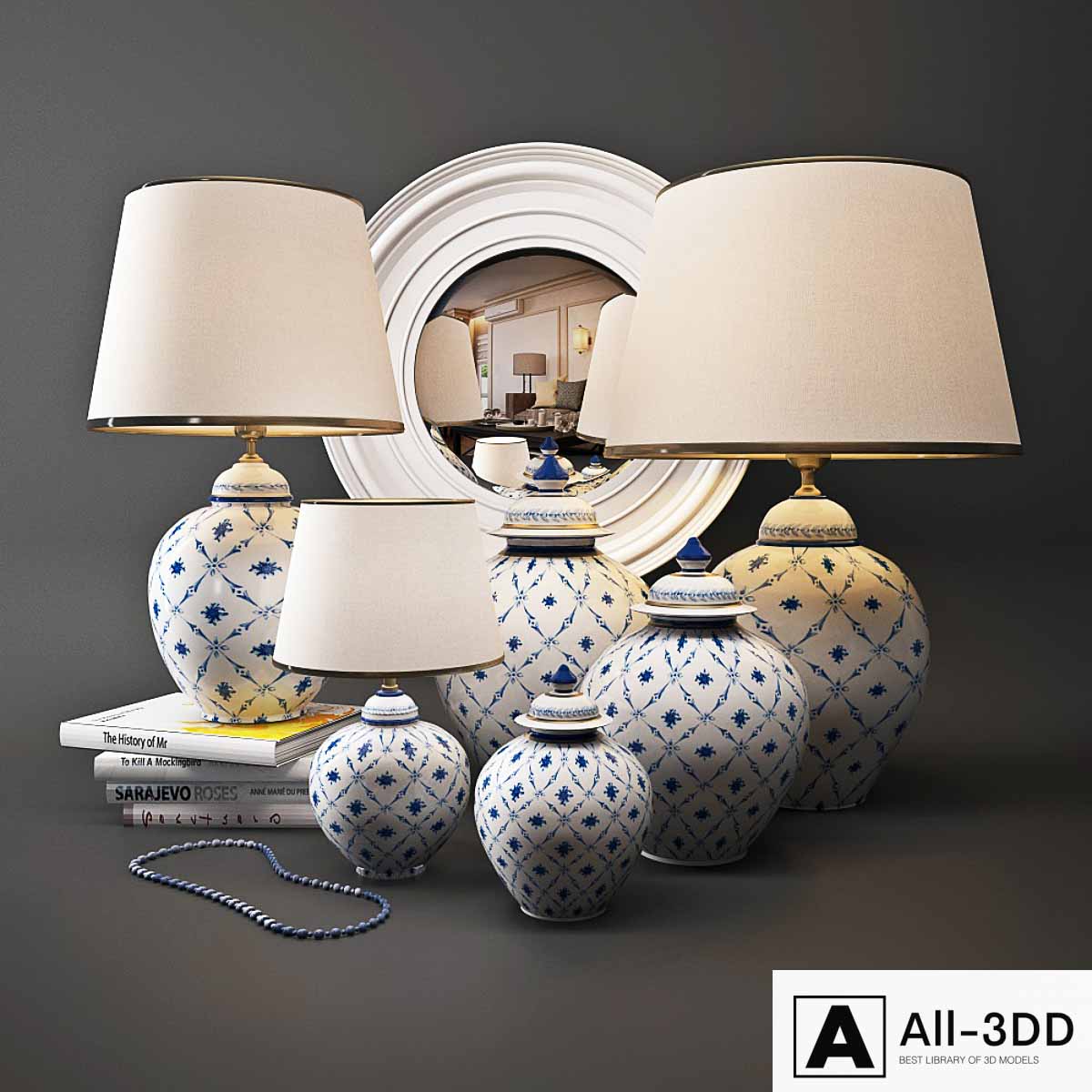 le Porcellane modern interior 3D model le Porcellane