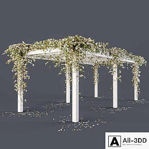 Pergola with flowers
