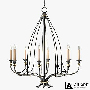 Currey and Company Folgate Chandelier Small