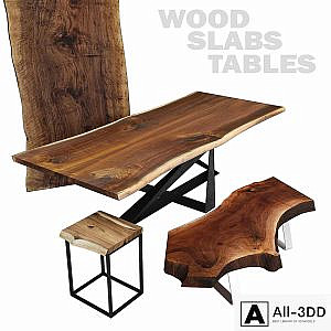 Wood slabs tables
