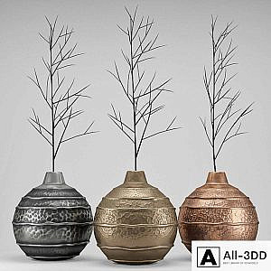 Set Metal Vases