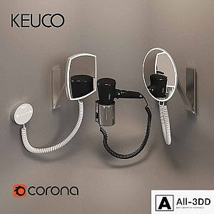 Hair dryer Cosmetic mirror Keuco