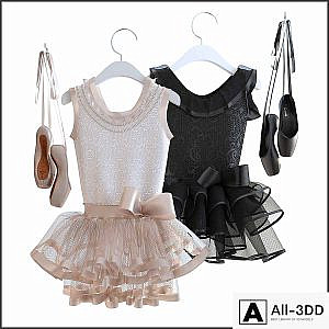 Pointe shoes with dress