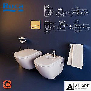 Toilet and Bidet Roca The Gap