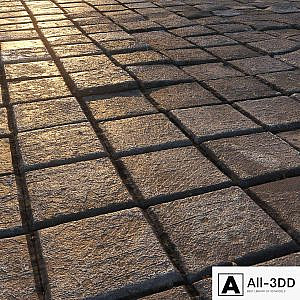 Square paving slabs
