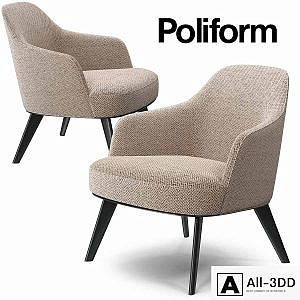 Poliform Jane armchair metal base