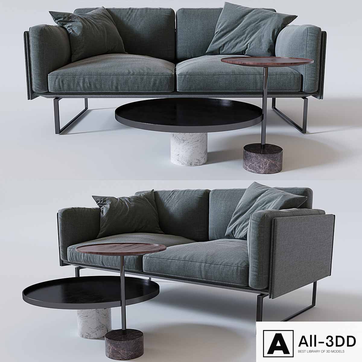 cassina 206.8 modern interior 3D model cassina 206.8