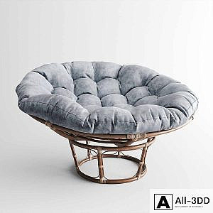 Papasan Taupe Chair