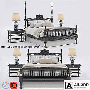 British Colonial Four-Poster Bed By Michael Donaldson Antiques