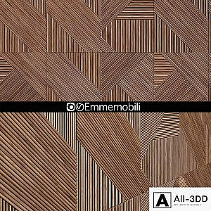 Emmemobili STRIPES BOISERIEwalnut panels