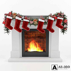 Christmas fireplace