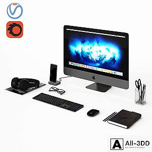 Workplace Space Gray IMac