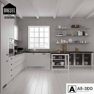 Kitchen Scavolini Diesel set 02 (V-ray3.6)