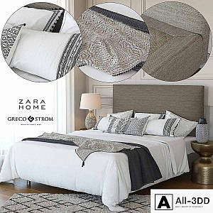 Zara Home Linen Collection Bedding + Greco Strom Bed # 7