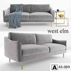 Sloane Sofa and Staggered plane side table - West Elm