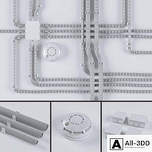 Set of wires for electrical wiring in corrugation