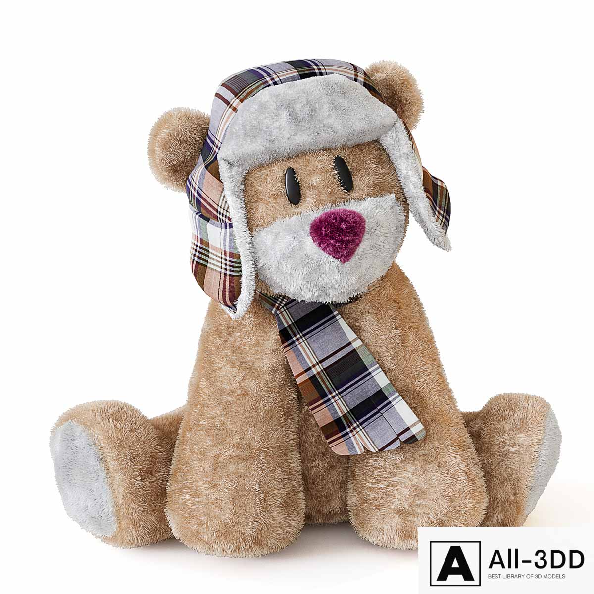 Teddy Bear modern interior 3D model Teddy Bear
