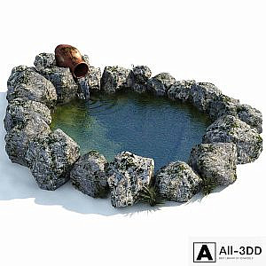Decorative garden pond