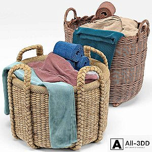 Borocay Wicker Floor Basket, Blossom Hand Woven Basket